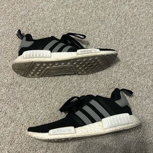 Size 11 Men’s Adidas NMD Black with Grey Stripes
